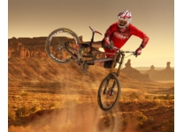 Oneal Downhill Mountainbike Downhill Fahrer in rot